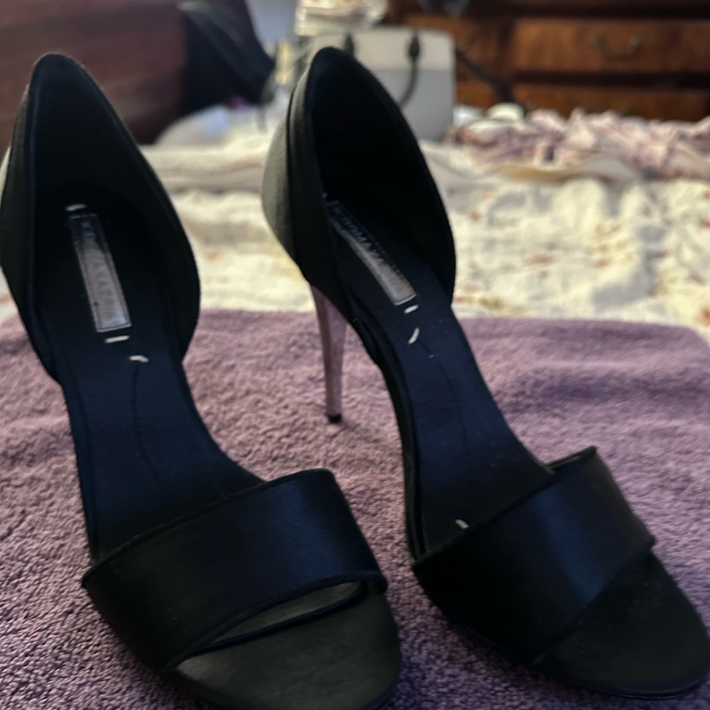 BCBG Black Stiletto D'Orsay Heels